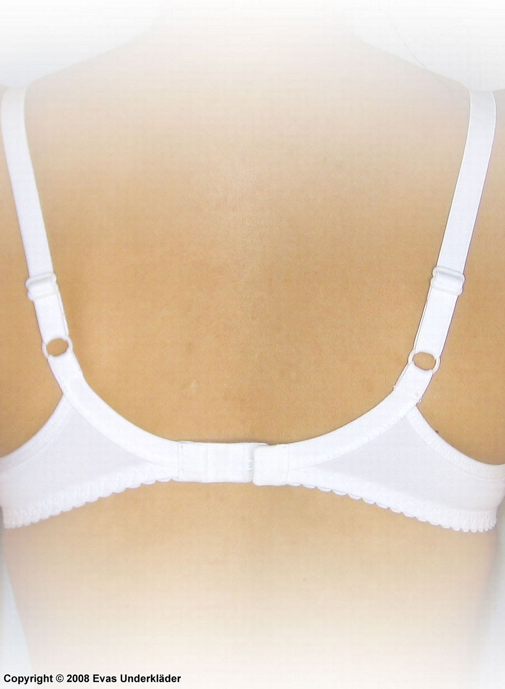 Bra with ventilated material